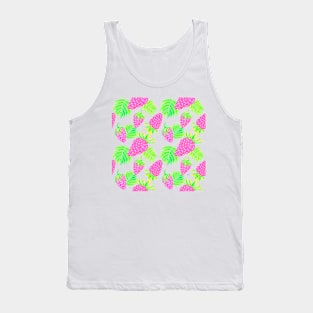 Strawberries Pattern - Hot Pink Tank Top